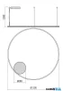 REDO 01-4888-DALI ORBIT SU LED 80W CCT 2700/3000K D1200 SAND WHITE (4.1.2)-DALI