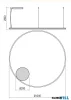 REDO 01-4889-DALI ORBIT SU LED 80W CCT 2700/3000K D1200 BRASS (4.1.2)-DALI