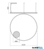 REDO 01-4891-TRIAC ORBIT SU LED 80W CCT 3000/4000K D1200 SAND WHITE (4.1.2)-TRIAC