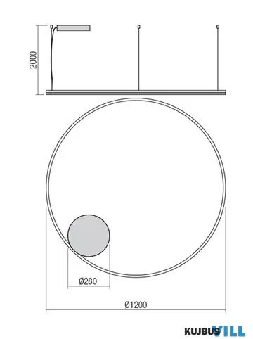 REDO 01-4892-TRIAC ORBIT SU LED 80W CCT 3000/4000K D1200 BRASS (4.1.2)-TRIAC