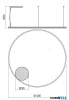 REDO 01-4893-DALI ORBIT SU LED 80W CCT 3000/4000K D1200 SAND BLACK (4.1.2)-DALI