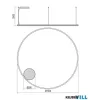 REDO 01-4894-TRIAC ORBIT SU LED 119W CCT 2700/3000K D1500 SAND WHITE (4.1.2)-TRIAC