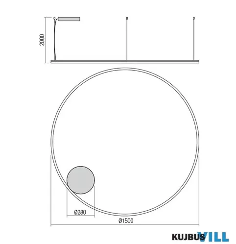 REDO 01-4895-TRIAC ORBIT SU LED 119W CCT 2700/3000K D1500 BRASS (4.1.2)-TRIAC