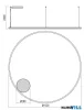REDO 01-4896-DALI ORBIT SU LED 119W CCT 2700/3000K D1500 SAND BLACK (4.1.2)-DALI