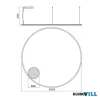 REDO 01-4896-TRIAC ORBIT SU LED 119W CCT 2700/3000K D1500 SAND BLACK (4.1.2)-TRIAC