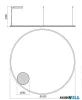 REDO 01-4897-DALI ORBIT SU LED 119W CCT 3000/4000K D1500 SAND WHITE (4.1.2)-DALI