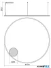 REDO 01-4898-TRIAC ORBIT SU LED 119W CCT 3000/4000K D1500 BRASS (4.1.2)-TRIAC