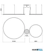 REDO 01-4900-DALI ORBIT SU LED 119W CCT 2700/3000K D1000+600 SAND WHITE(4.1.2)-DALI