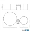 REDO 01-4901-DALI ORBIT SU LED 119W CCT 2700/3000K D1000+600 BRASS (4.1.2)-DALI
