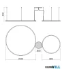 REDO 01-4902-TRIAC ORBIT SU LED 119W CCT 2700/3000K D1000+600 SAND BLACK(4.1.2)-TRIAC