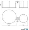 REDO 01-4903-TRIAC ORBIT SU LED 119W CCT 3000/4000K D1000+600 SAND WHITE(4.1.2)-TRIAC