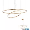 REDO 01-4904-DALI ORBIT SU LED 119W CCT3000/4000K D1000+600 BRASS (4.1.2)-DALI