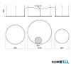 REDO 01-4912-TRIAC ORBIT SU LED 170W CCT 2700/3000K D1000+800+600 SAND WHITE (4.1.2)-TRIAC