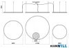 REDO 01-4915-TRIAC ORBIT SU LED 170W CCT 3000/4000K D1000+800+600 SAND WHITE(4.1.2)-TRIAC