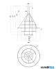 REDO 01-4929-TRIAC ORBIT SU LED 310W CCT 3000/4000K D1500+1000+1000+600+600 SAND BLACK (4.1.2)-TRIAC
