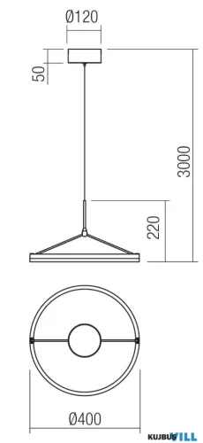 REDO 01-4945-TRIAC ORBIT SU LED 25W CCT 3000/4000K D400 SAND WHITE(4.1.2)-TRIAC