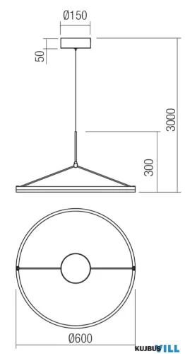 REDO 01-4948-TRIAC ORBIT SU LED 50W CCT 2700/3000K D600 SAND WHITE(4.1.2)-TRIAC