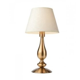   REDO 02-713 FABIOLA Asztali lámpa 02-713 FABIOLA 1x max 28W E14  antik sárgaréz fémszerkezet,áttetsző üveg dísz