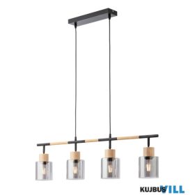   REDO 04-530 HANSEN Függeszték 4 x max 42W  matt fekete, barna, füst szín