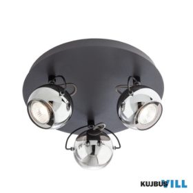   REDO 04-545 WARD Mennyezeti lámpa 3 x max 35W  matt fekete, füst szín