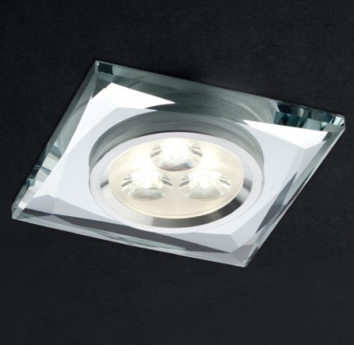REDO 70313 CR.35 Beépíthető spot lámpa 70313 CR35 3 x 1W LED  króm/kristály üveg