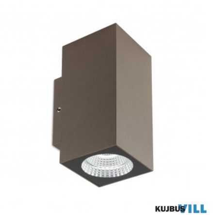 REDO 90089 QUAD Kültéri fali lámpa 2 x 3W LED 3000 K sötétbarna