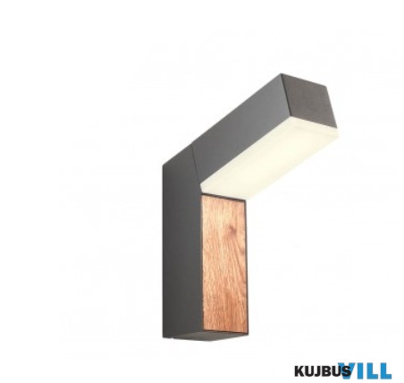 REDO 90510 WOODY Kültéri fali lámpa 10W LED 3000K sötétszürke, barna