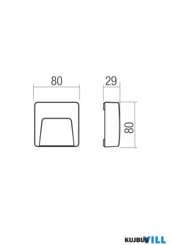 REDO 90681 HOLOS STEP LIGHT LED 1.5W IP65 DG 3000K (5.1.2)