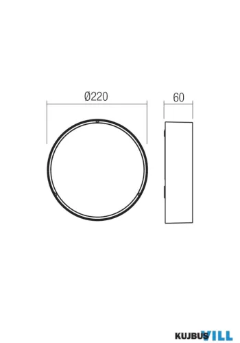 REDO 91044-DALI NOX PL LED 21W DALI IP65 CCT2700K-3000K SBK (Ro) (5.1.2) D220MM