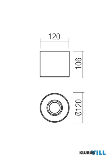 REDO 91185 FUNN PL LED 9W IP65 TERRACOTTA 2700K (5.1.2)