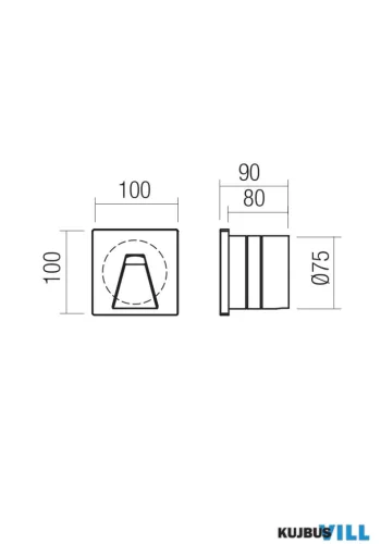 REDO 91195 BAST STEP LIGHT LED 2.5W IP65 IVORY 3000K (5.1.2) II