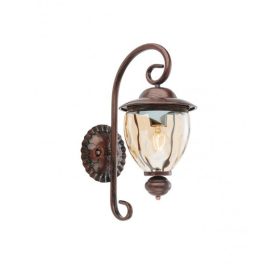   REDO 9600 MATERA Kültéri fali lámpa 9600 MATERA 1 x 42W E27  fekete réz, konyak