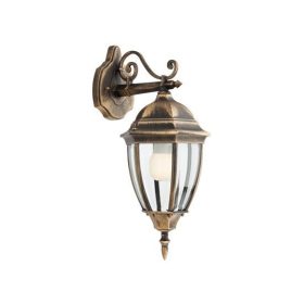   REDO 9605 SEVILLA Kültéri fali lámpa 9605 SEVILLA 1 x 42W E27  antik arany, átlátszó