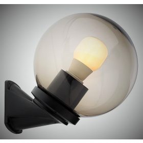   REDO 9866 SFERA Kültéri fali lámpa 9866 SFERA 1 x 28W E27  fekete, füstüveg