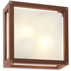   REDO 9893 Kültéri mennyezeti lámpa BRICK AP/PL E27 2X42W IP54 R (SQ) (5.1.1)