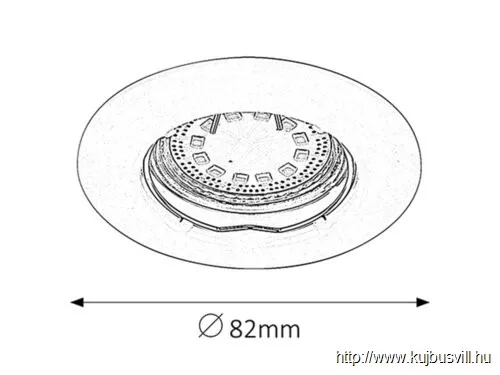 RÁBALUX 1047 Lite kör spot fix GU10 LED 3x3W króm