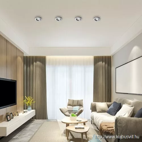 RÁBALUX 1047 Lite kör spot fix GU10 LED 3x3W króm