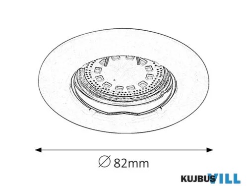 RÁBALUX 1047 Lite kör spot fix GU10 LED 3x3W króm