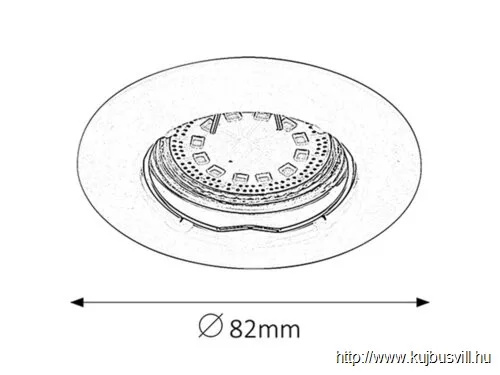 RÁBALUX 1048 Lite kör spot fix GU10 LED 3x3W bronz