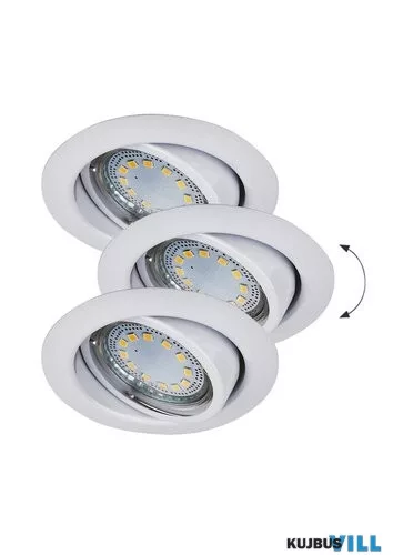 RÁBALUX 1049 Lite kör spot 3as állít.GU10 3x3W fehér