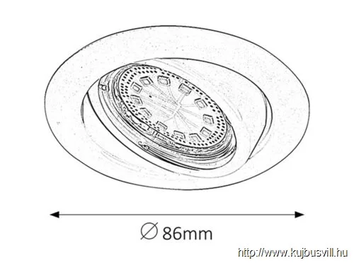 RÁBALUX 1050 Lite kör spot 3as állít.GU10 3x3W króm