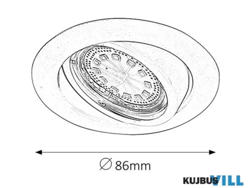 RÁBALUX 1050 Lite kör spot 3as állít.GU10 3x3W króm