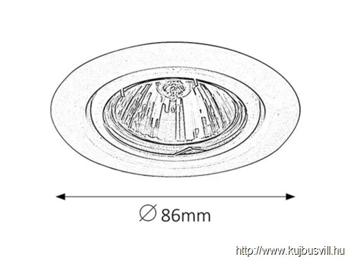 RÁBALUX 1093 Spot relight kör bill. GU5.3 szatén króm