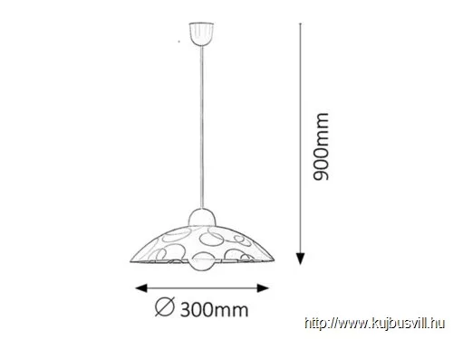 RÁBALUX 1844 Ada függeszték D30 E27 60W, fehér