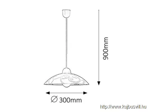 RÁBALUX 1846 Scroll függeszték D30 E27 60W, fehér