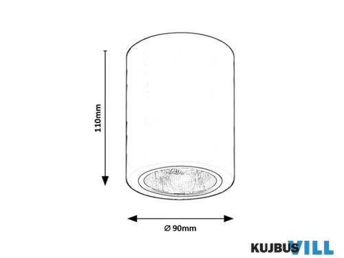 RÁBALUX 2056 Kobald,bel.menny,E27 1xMAX25W,fehér,D9cm