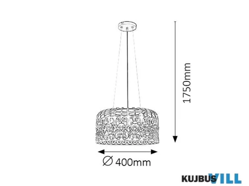 RÁBALUX 2163 Alessandra függ. E27 3x60W,matt feh#r