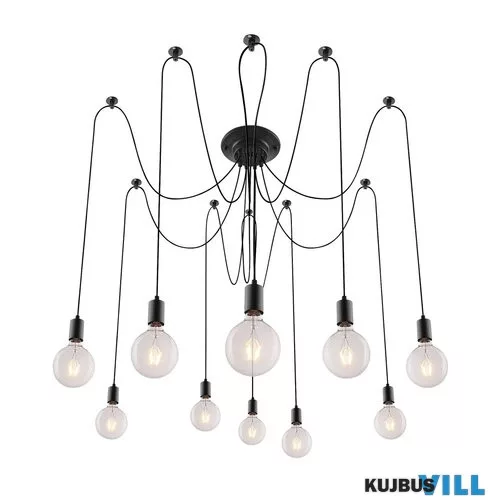 RÁBALUX 2224 Caspar függ. 10X MAX 60W,matt fekete