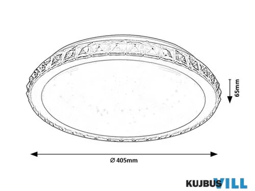 RÁBALUX 2420 Cressida,bel.menny,LED 24W, króm,D40cm