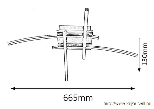 RÁBALUX 2503 Alexis mennyezeti LED 4x6W króm